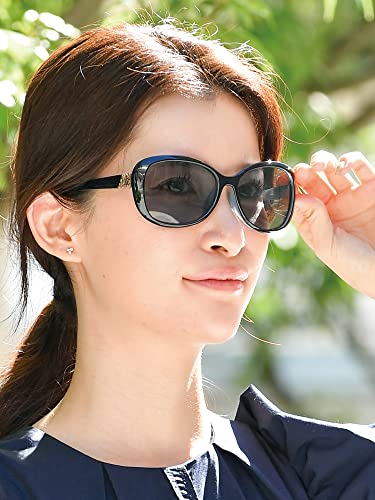 [Zealot] Zealot KC4887AFBL Anti-fog, Japanese-made polarized sunglasses for women, UV protection, blue light cut, suitable for driving, round shape, s