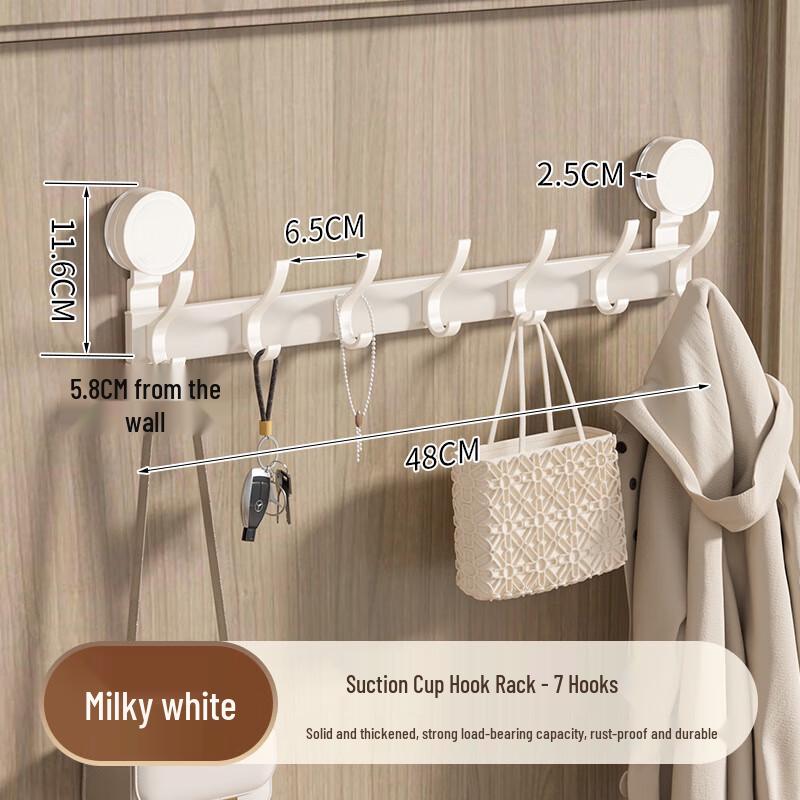 Space Aluminum Rotating Suction Cup Over-Door Hook