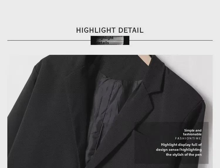 Sacou Casual Slim Fit pentru Bărbați Stil Coreean – Aspect Trendy Matur de Primăvară/Toamnă