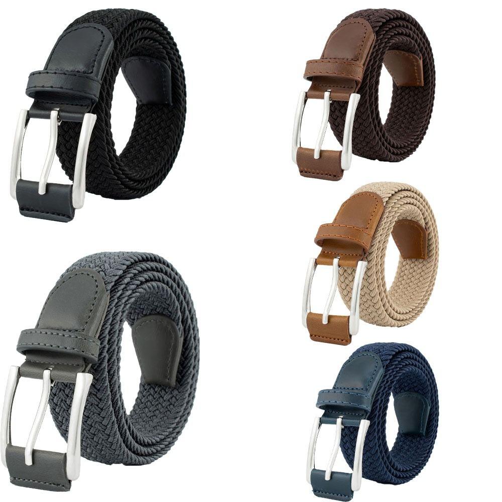 Leather Weave Belt Men Adjustable Braided Waist Belt Fashion Nylon Woven Belts  Male