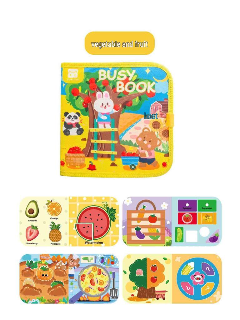 Tearable Cloth Book: Quiet Velcro Toy for 6-Month-Olds - Early Education Teething Book for Babies 0-3 Years