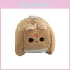 Adorable Fluffy Cat Keychain Plush Toy Soft Cartoon Square Kitty Bag Charm