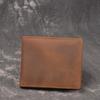 Men'S First-Layer Cowhide Change Bag Rfid Short Wallet Women'S Multi-Card Card Bag Crazy Horse Leather Wallet