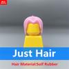 Non-Toxic 10Pcs Moc Bricks Female Male Children Mustache Grandpa Hairs Helmet Action Figure Assembled Building Blocks Plastic Toys