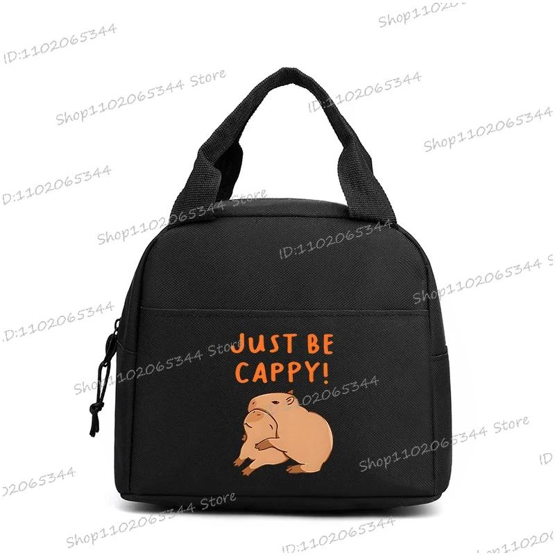 

Cartoon Capybara Thermal Lunch Bag Women Men Office Student Bento Storage Insulation Bags Funny Anime Cooler Lunch HandBag Kids