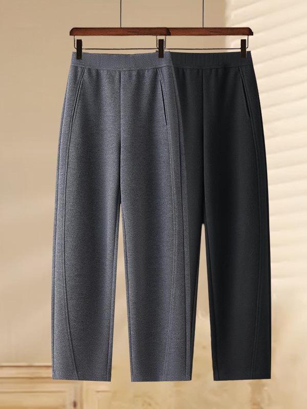 Women's Wide-Leg Velvet Thickened Sweatpants - Casual, Warm, Loose-Fit for Autumn/Winter 2025