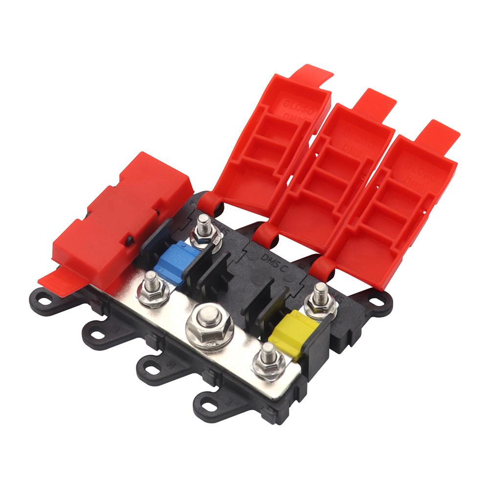 Distribution Block 1 In 3 Out 3-Way Fuse Holder With Fuse 30A 60A 100A