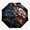 1pc Floral ArtworkOpen/Close Umbrella-Windproof, Compact Travel Umbrella, Sturdy 8-Rib Shaft, Outdoor Accessory, 1022