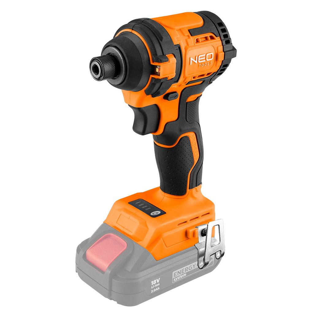 Atornillador de impacto sin escobillas 18V, 300Nm, hexagonal ¼”, compacto, Energy+, sin batería