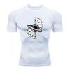 Men's Quick Dry Compression Workout T-Shirt, Steampunk Clock