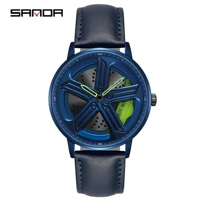 China Factory Mens Quartz Watch Sanda 1106 Original Stainless Steel Band Water Resist Chronograph Luminous Casual Watches