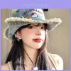Hello Kitty Denim Fisher Hat With Wide Brim Sun Protection For Summer Outings