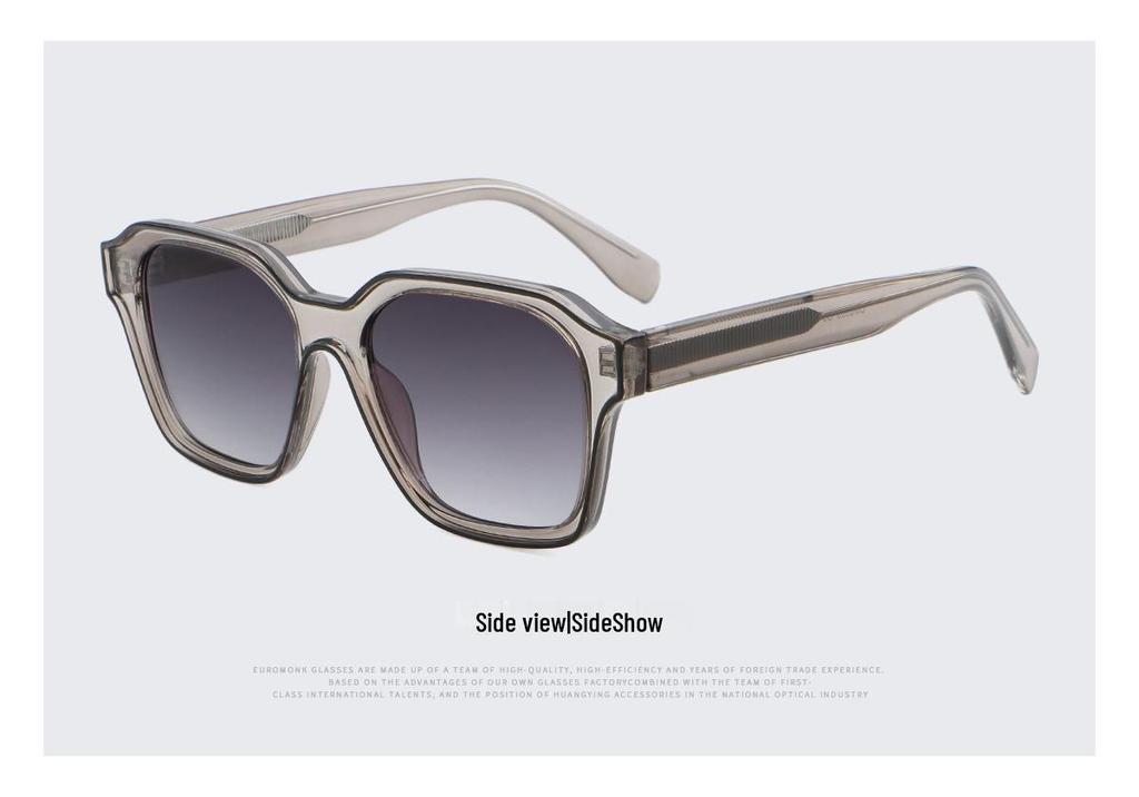 Stylish Sunglasses 8809 with Propionate Temple Inserts for Men & Women - European & American High-End Sun Protection