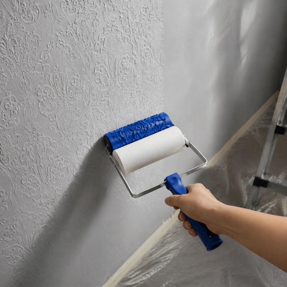 Reusable Patterned Paint Roller Texture Paint Tool Wall Painting Roller Cabinets Painting