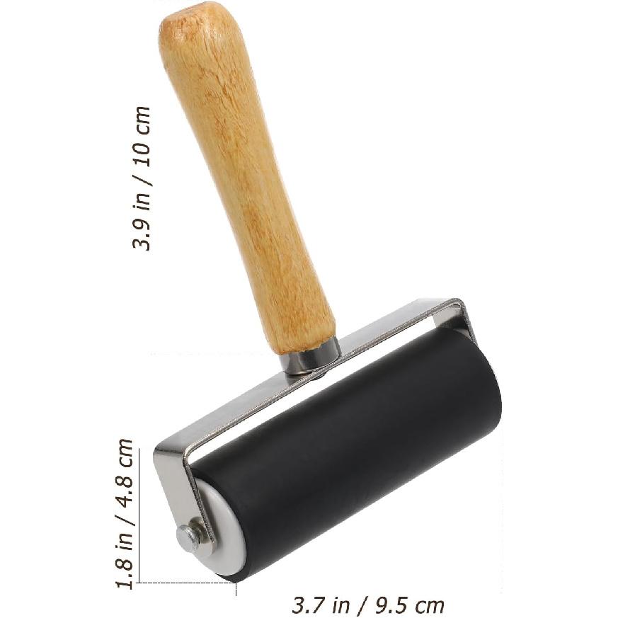 Ciieeo 4 Pcs Rubber Brayer Rubber Roller Ink Stamping Roller Rubber Brayer Roller Rollers Oil Painting