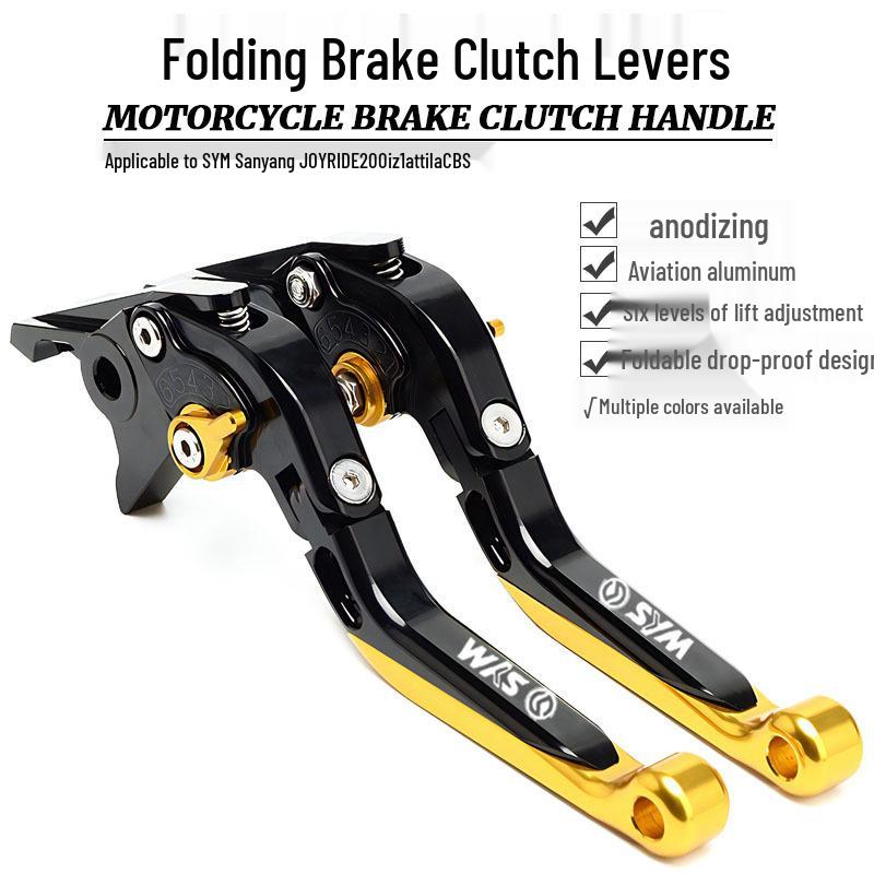 

Folding Brake & Clutch Levers for SYM Sanyang JOYRIDE200i Z1 Attila CBS black black green