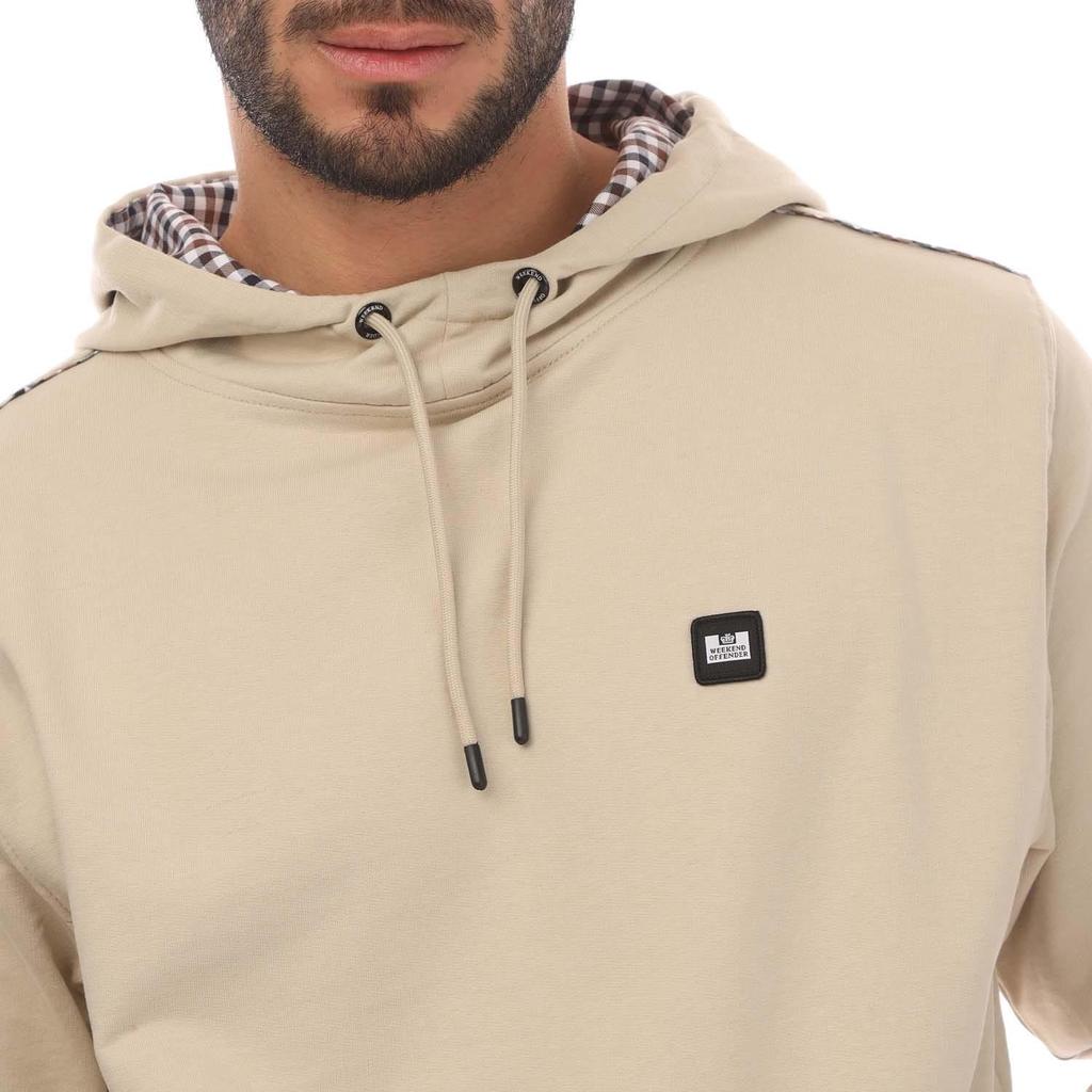 Weekend Offender Mens Justify Checked Trim Hoodie