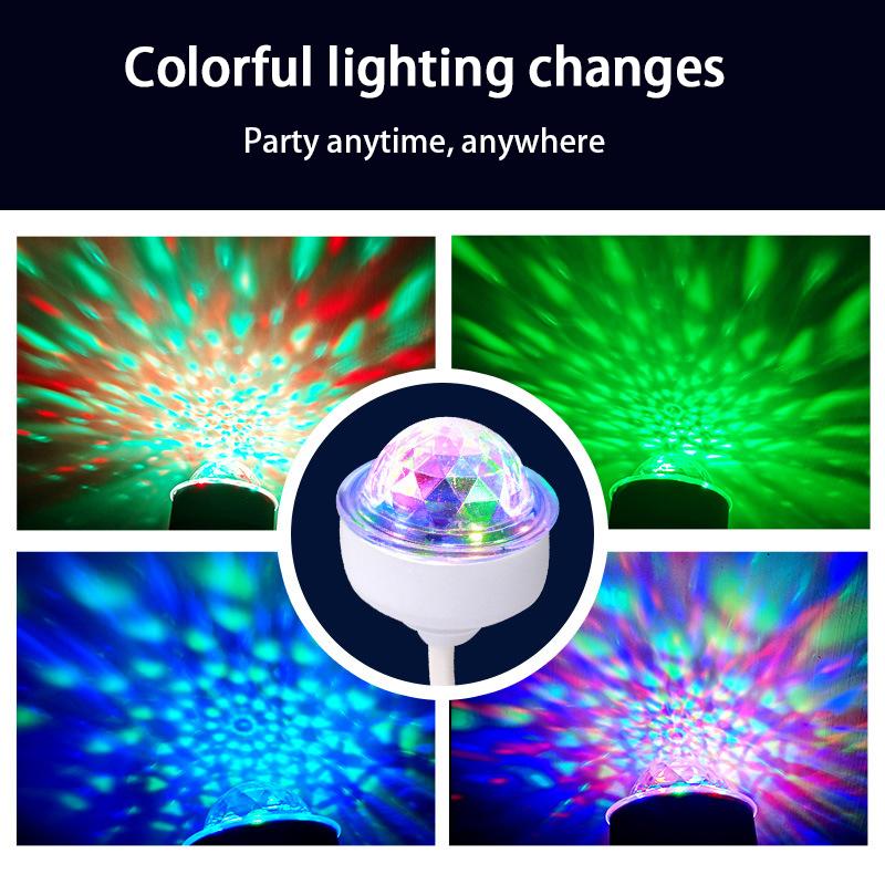 Car Roof Star Interior USB Auto Decoration Night Galaxy Lamp Mini LED Starry Laser Atmosphere Ambient Projector Lights