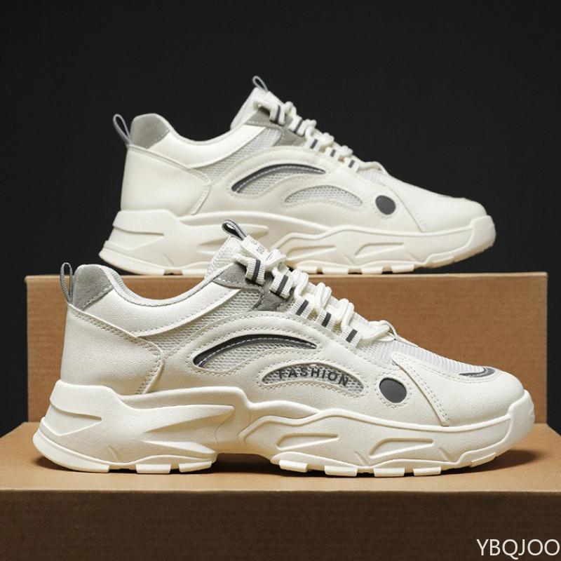 Men's Spring New Breathable Mesh Shoes Men's Trendy Versatile Thick Bottom Simple Comfortable Sports Leisure Shoes