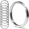 Car Stainless Steel Key Rings Round Flat Line Split Rings Keyring for Jewelry Making Polished Keychain DIY Findings