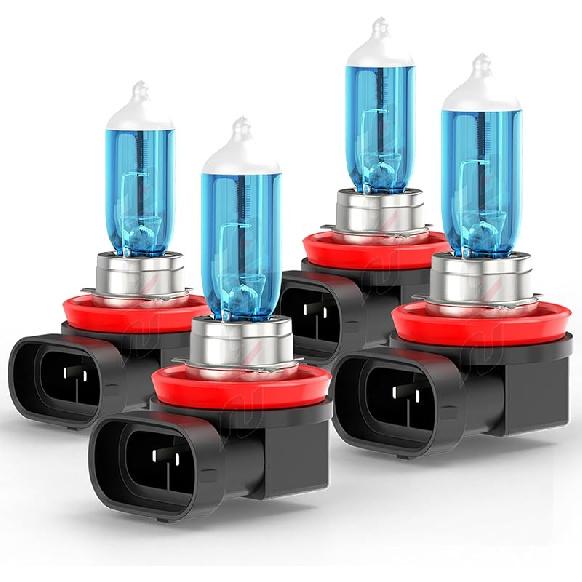 Upgraded Halogen Headlight Bulbs For Compatible For Chevy Silverado 1500 (2007-2015)/ 2500 3500 (2007-), 9005 H11 High And Low Beam Halogen Headlamp