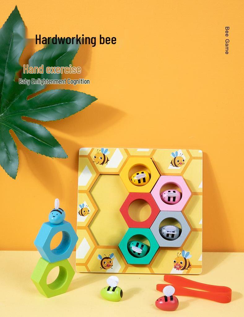 Montessori Bee Bead Toys - Hand-Eye Coordination & Brain Development Aid