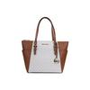Mk Charlotte Monograma Bolsa Tote com Zíper para o Dia a Dia Feminina Vanilla 35T0GCFT3B-VANILLA