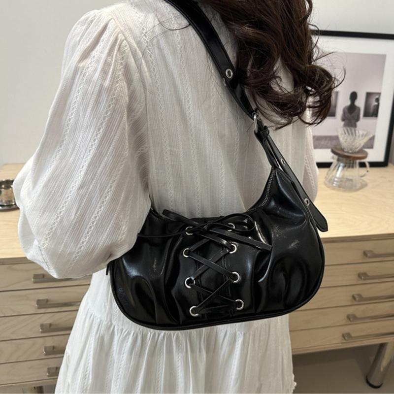 Shoulder Bag for Women Pu Leather Slings Bag Handbag Retro Clutch Purse with Zipper Closure for Evening Party Daily
