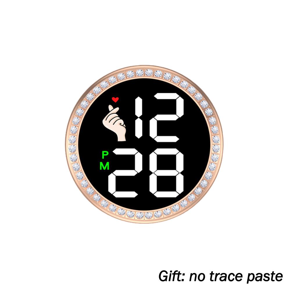 Bil Interiör Klocka Klocka Tillbehör Pekskärm Kvarts Klocka Fordon Elektronisk Prydnad Motorcykeltillbehör