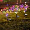 Solar Butterfly Flower Ground Lamp , Outdoor Solar Garden Lamp, Plastic Material, Great for Garden, Yard and Lawn Decoration