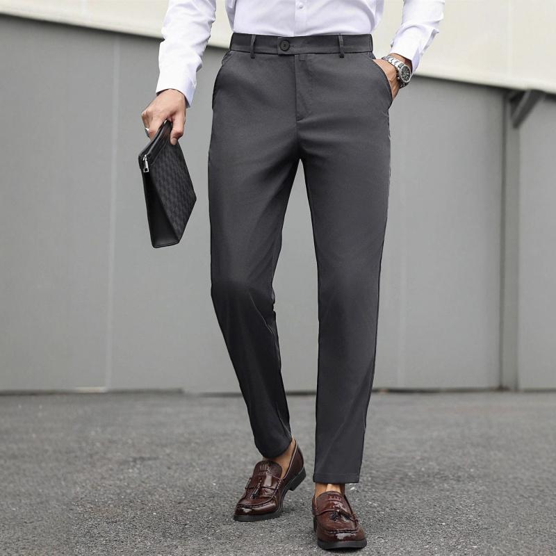 2026 New British Style Men's Trousers Business Casual Pants Versatile Slim-Fit Long Pants