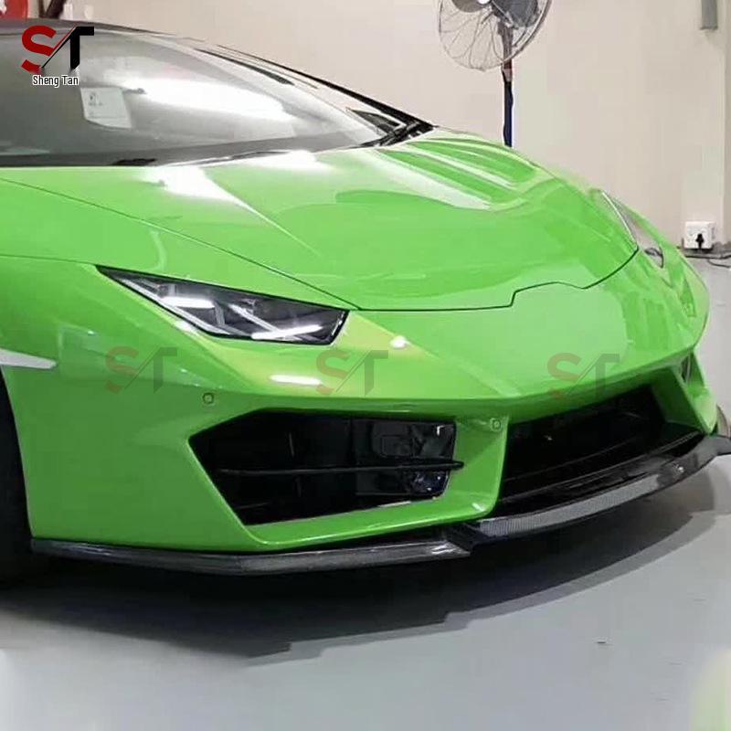 Lamborghini Huracan LP610 V Style Carbon Fiber Front Lip & Rear Diffuser Kit