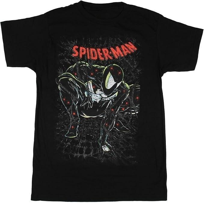

Marvel Мужская футболка Человек-паук Кооперативная Черный костюм Комикс узор для женщин, Модная футболка с коротким рукавом и круглым вырезом 4XL