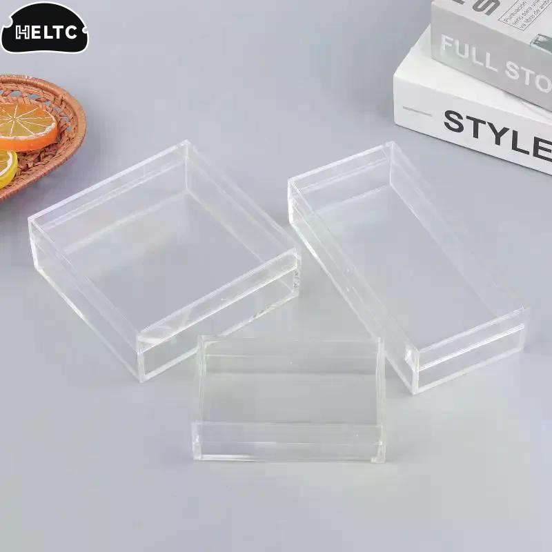 Thickened Rectangular Acrylic Storage Box High Transparency Food Gift Packaging Plant Landscaping Transparent Box