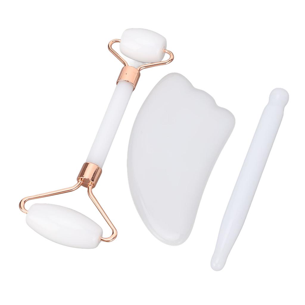 Jadestone Roller Massage Gua Sha Set Manual Double Heads Jadestone Roller Massage Scraping Set