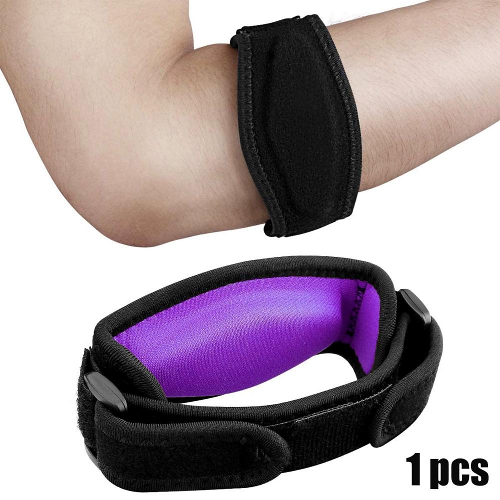 1 Piece Tennis Elbow Brace Best Tennis and Golfers Elbow Straps with Compression Pads