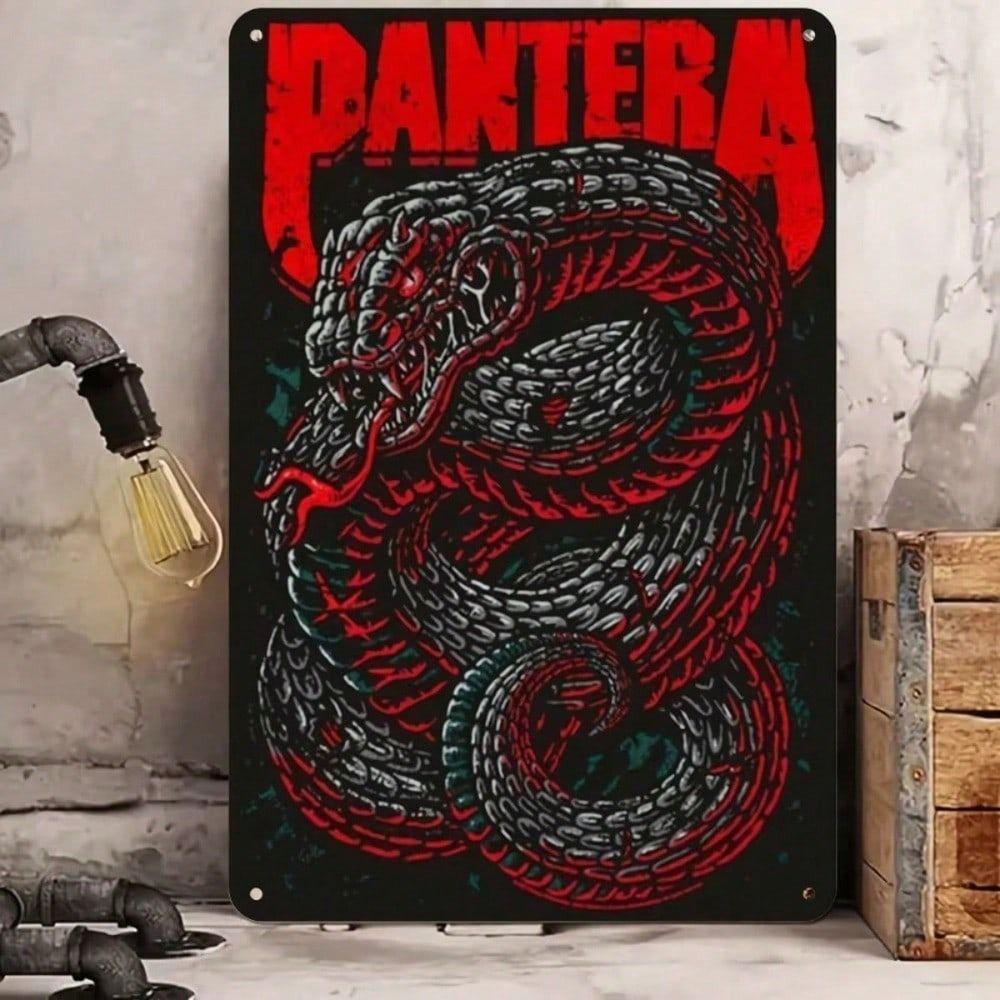 Vintage Rock Band Metal Poster, Wall Art for Bar