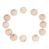 50Pcs Wooden Beads 30mm Natural Glossy Surface Fine Polishing Easy Painting Wide Application Wooden Beads Bulk