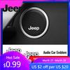 For Jeep Car Audio Speaker Decorate 3D Aluminum Badge Emblem Sticker For Jeep Grand Cherokee Wrangler JK Gladiator Compass Re