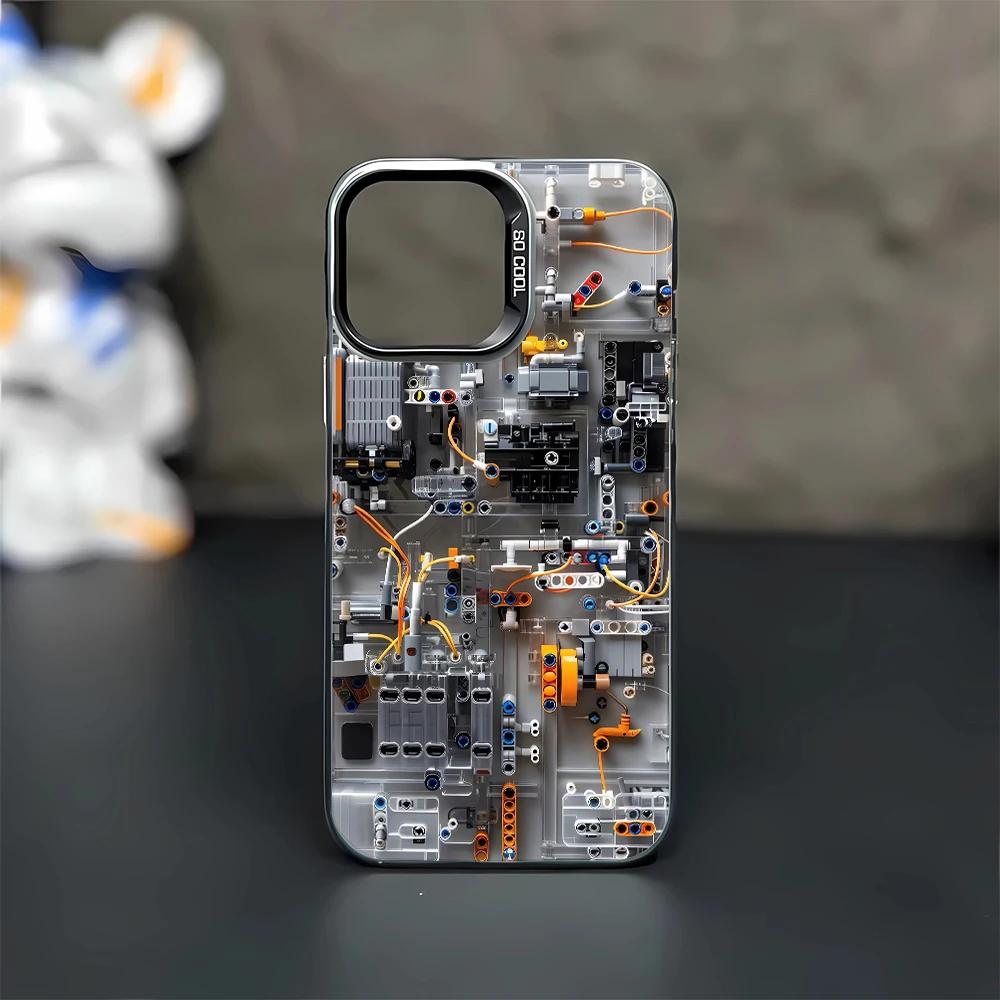Advanced Circuit Board Phone Case for iPhone 17 16 15 14 13 12 11 Pro/ Max/Plus Shock AbsorberCover Case Coque