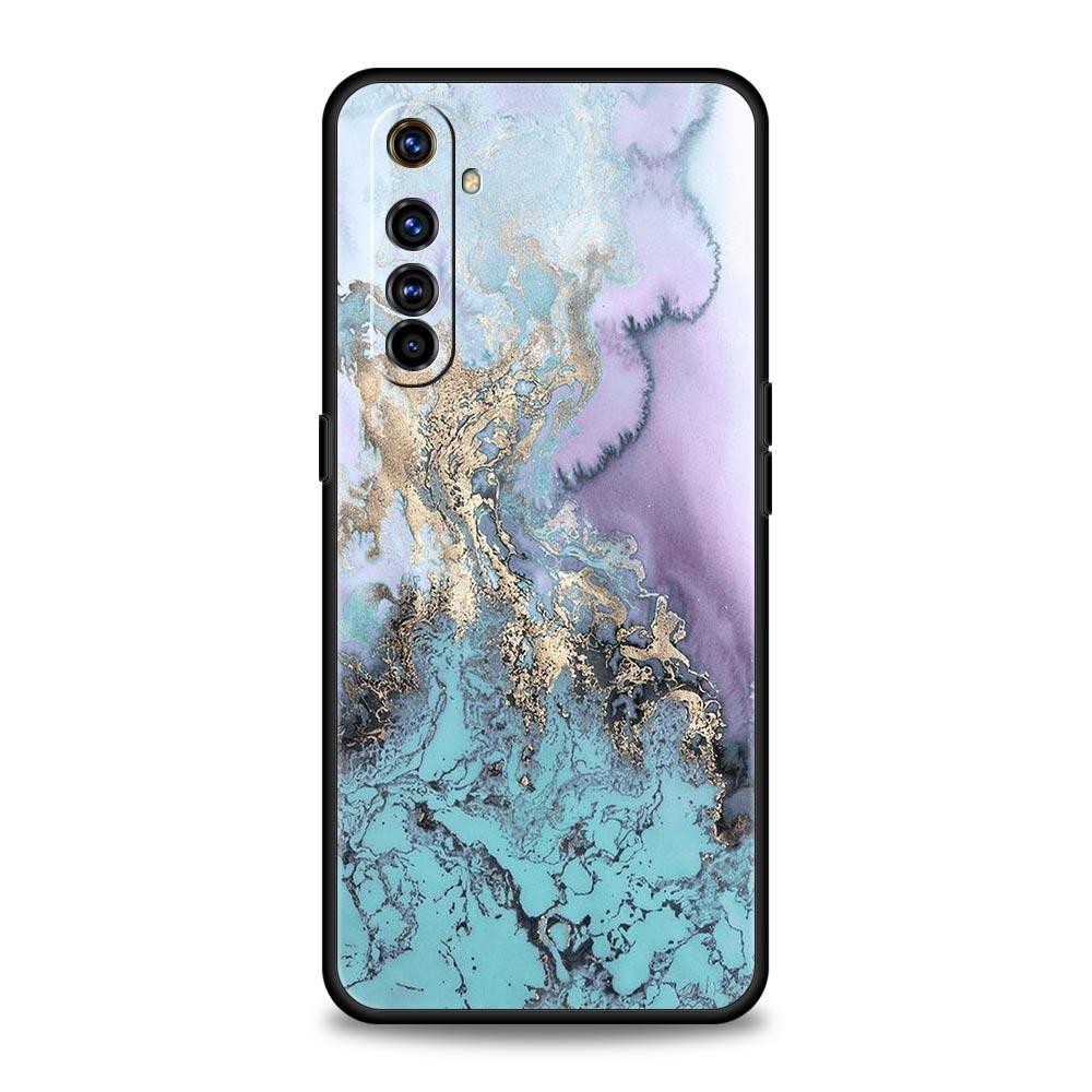 Vintage Marble Soft TPU For Realme 13 12 11 10 9 Pro Plus GT3 GT2 C21 C25 C35 C53 C55 C67 Pro 5G Phone Case Cover Fundas Capas