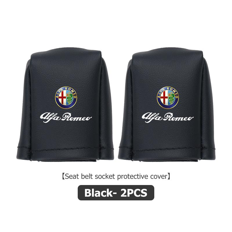 For Alfa Romeo Car Seat Belt Socket Cover Protection Case Anti-Scratch Seatbelt Clip Protector Cover GT Stelvio F1 Brera Volante