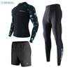 Heren UV Bescherming Rash Guard Set Lange Mouwen Top Broek Sneldrogend Snorkelen Duikpak Watersport