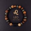 1PC 12 Zodiac Signs for Friends Lovers Stone Beaded Bracelet with Polished Natural Stone Adjustable Couples Friendship Minimalist