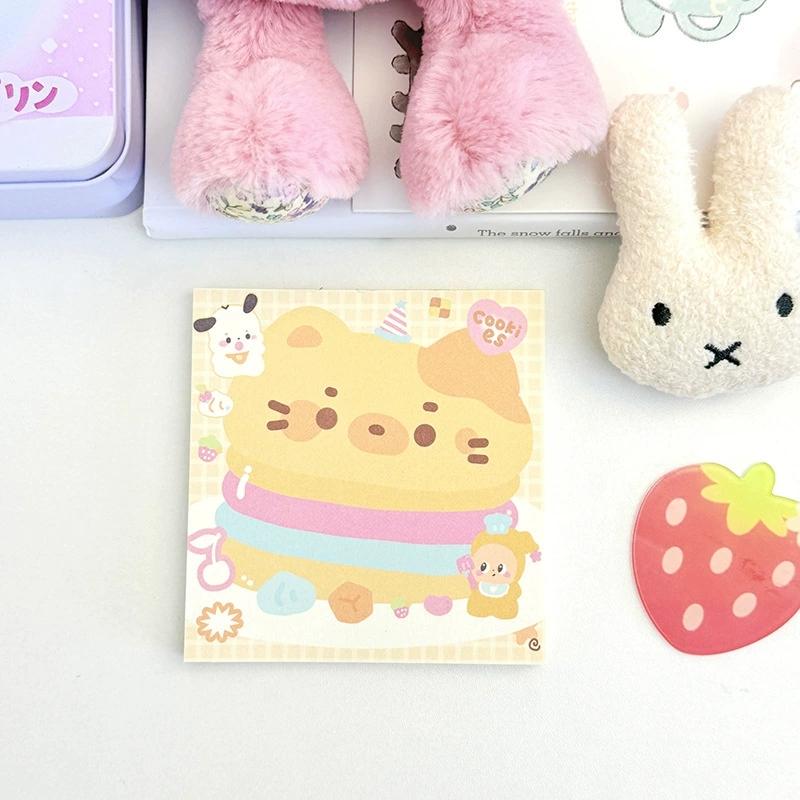 MINKYS 50 Sheets Kawaii Cartoon Square Memo Pads Paper To Do List Journal Note Paperlaria DIY Material Stationery