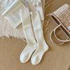 Seasonal Pile Socks Thicken Warm Vertical Pattern Slimming With Wool Maillard Coffee Color Calf Socks Stocking Socks Women