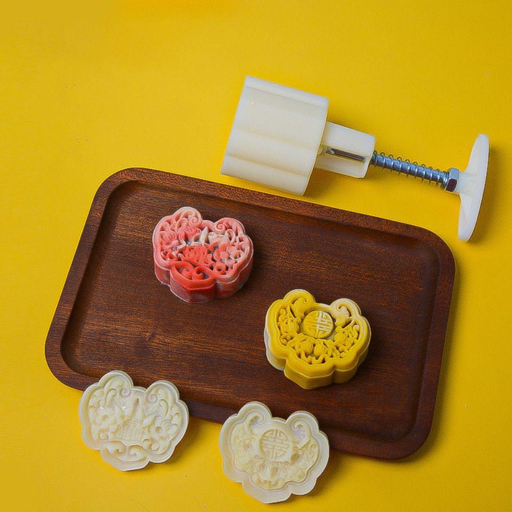 Non-stick Mooncake Mold 3D Pattern Hand-pressed Mold Pastries Dessert Mold  Kitchen Baking