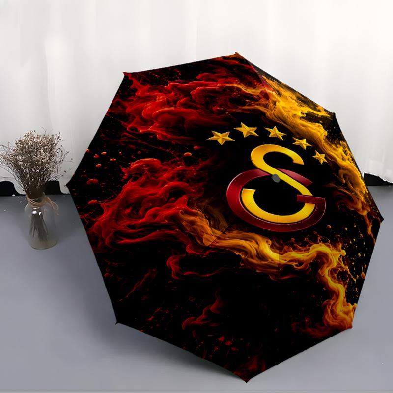 Printed Galatasaray S .KPrinted Folding Umbrella,Outdoor,Leisure,And Travel Umbrella,Durable Umbrella Fabric,Birthday And Holiday Gift