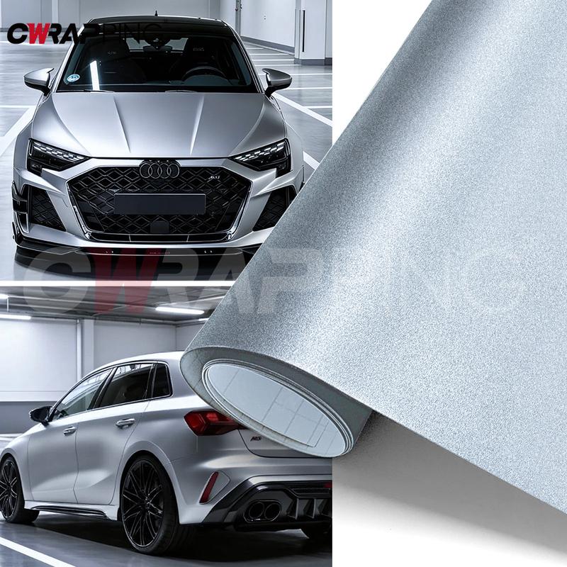 Vinyl Car Wrapping Sticker Frosted Silver Car Film Vehicle Decoration Motorcycle Stickers Body Covering Auto Outdoor Accessories
