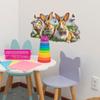 Wall Decoration Stickers for The Easter Bunny and Eggs Restaurant's Living Room, Featuring Broken Walls and Colorful Eggs.